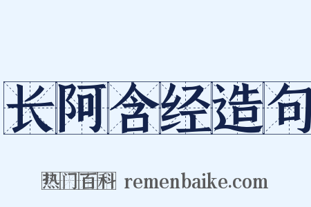 长阿含经造句是什么意思的图片